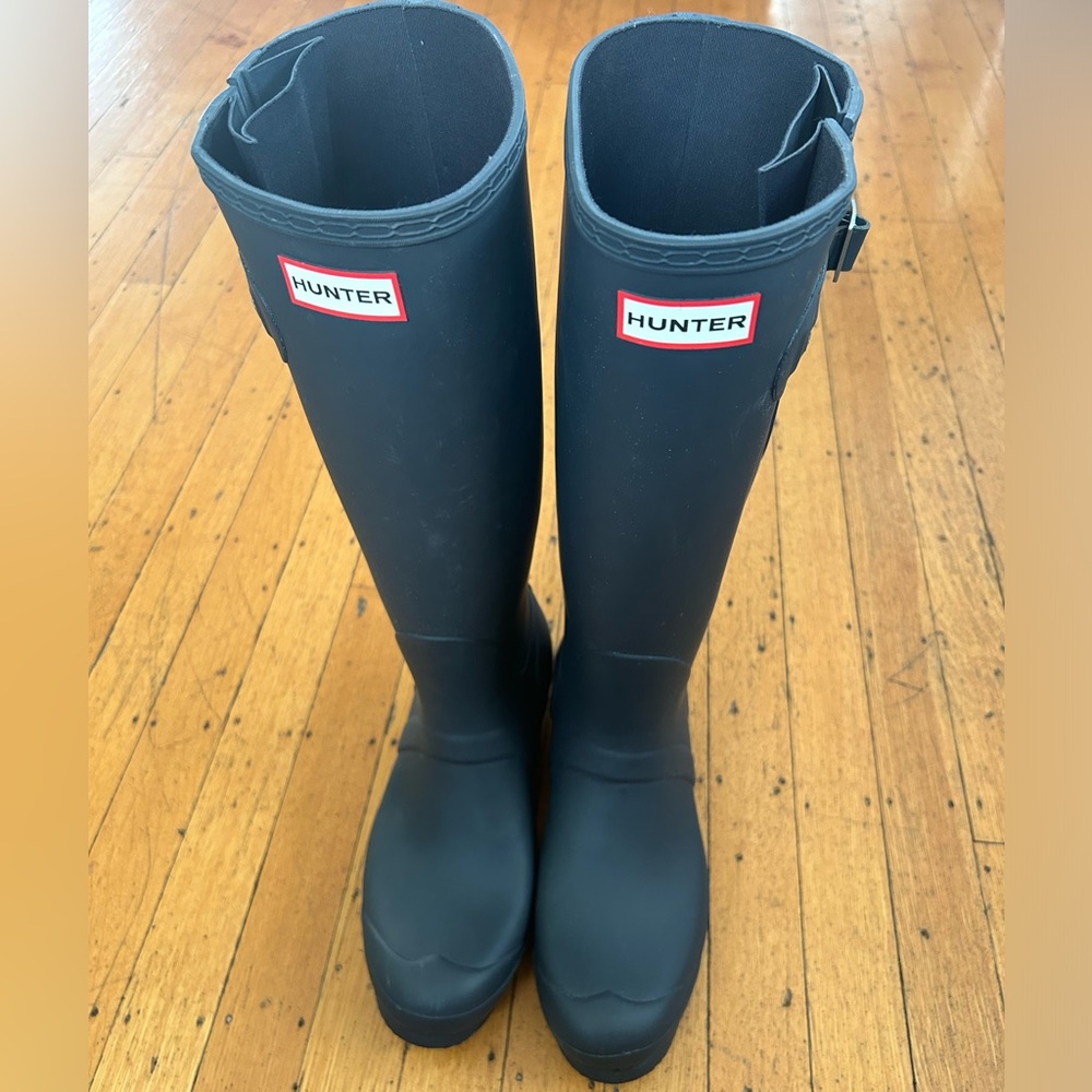 Hunter Original Tall Rain Boots - Navy Matte - Women’s Sz. 11
